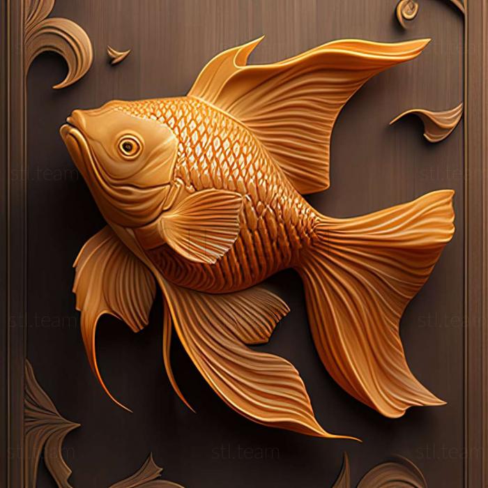 3D model Calico goldfish fish (STL)